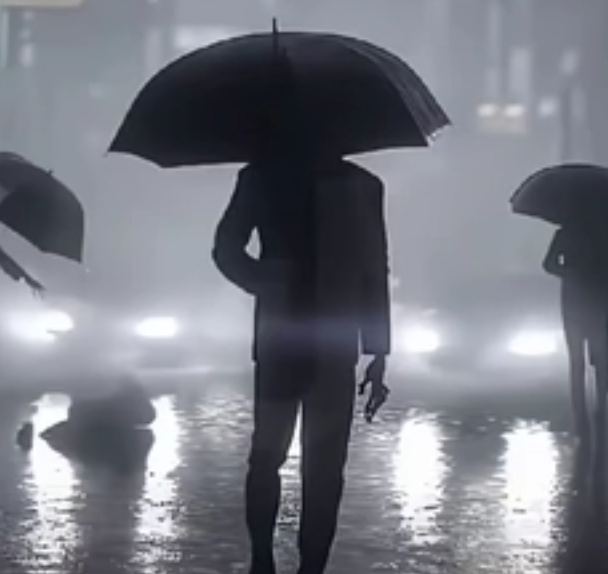 黑色雨伞